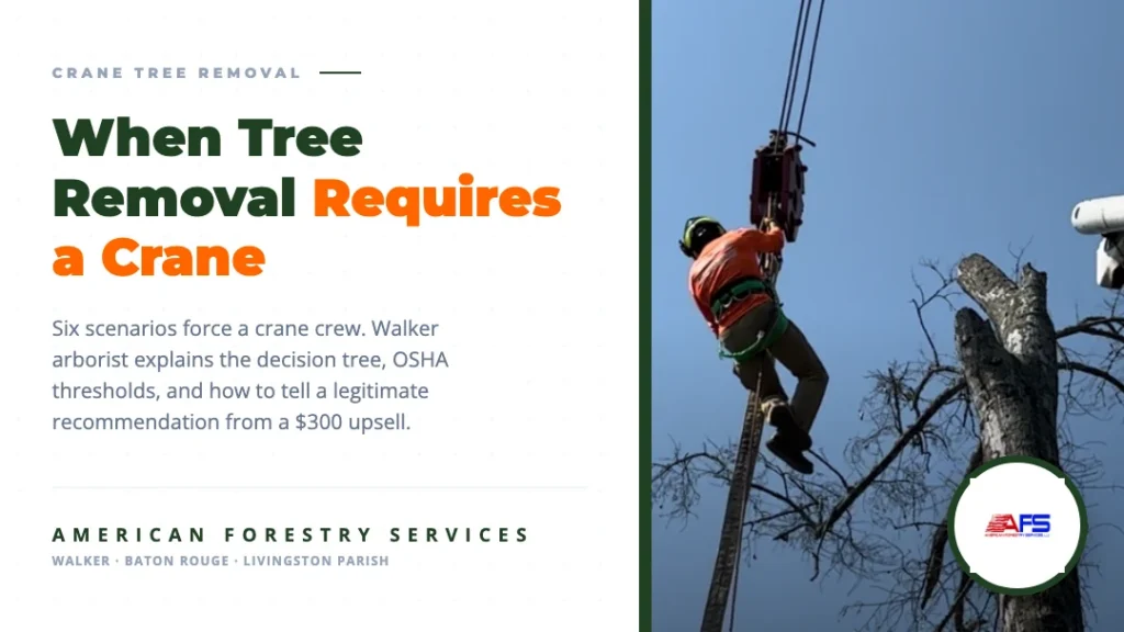 when tree removal requires crane baton rouge featured